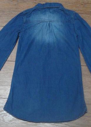 Красивое джинсовое платье с карманами f&f 6-7 лет2 фото