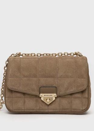 Замшева сумка michael kors soho large quilted suede shoulder bag3 фото