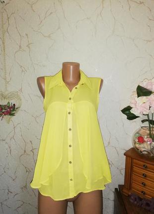 Блузка шифон лимонного цвета 12р.1 фото