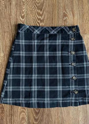 Женская юбка в клетку школьная форма