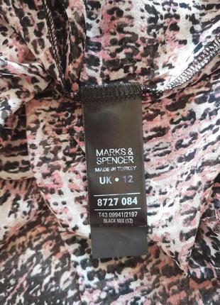 Невесомая майка разлетайка в хищный принт marks &amp; spencer9 фото