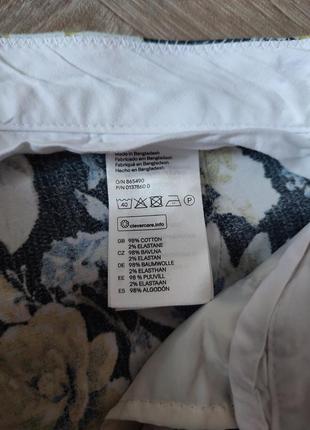H&m бавовняні штани в квітковий принт4 фото