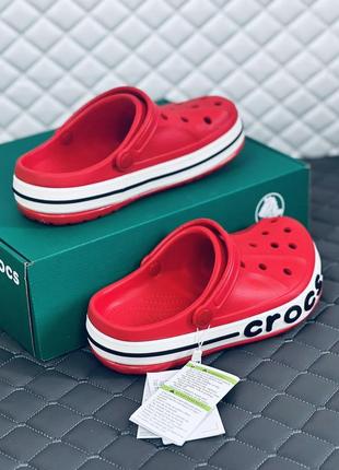 Crocs bayaband red кроксы женские подростковые красные кроксы6 фото