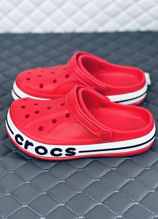 Crocs bayaband red кроксы женские подростковые красные кроксы8 фото