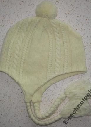 Тепла жіноча шапка adidas winter cap w біла