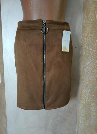 Клёвые юбочки из эко-замши 3 цвета бесплатная доставка