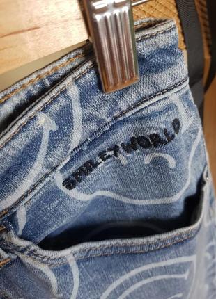 Кружевные широкие джинсы xs- s6 фото