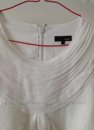 Льняное белоснежное платье колокольчиком 100% лен.с карманами 22 р.2 фото