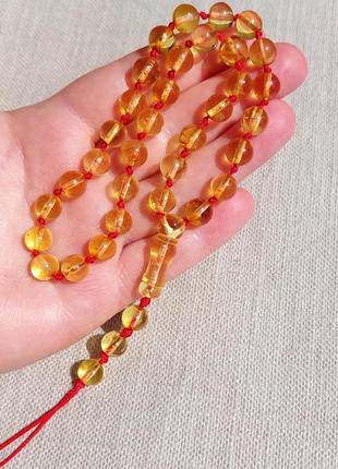 Мусульманские янтарные сапоги из натурального прозрачного янтаря, янтарное четки 33...