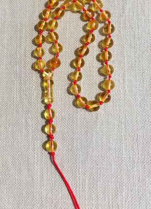 Мусульманские янтарные сапоги из натурального прозрачного янтаря, янтарное четки 33...