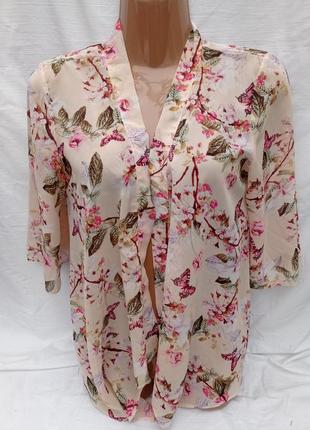 Блуза легка квітчаста, розмір s1 фото