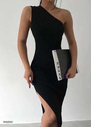Обтягивающее платье рубчик на одно плечо и разрезом на ножке. качественный пошив, производитель туречки3 фото