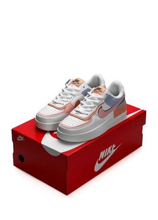 Женские кроссовки nike air force 1 shadow white orange sky8 фото