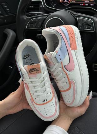 Женские кроссовки nike air force 1 shadow white orange sky2 фото