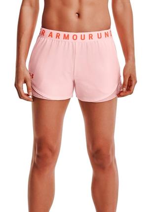 Рожеві яскраві шорти нюд спортивні шорти under armour play up shorts 3.0