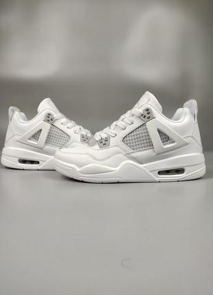 Кроссовки nike air jordan 4 retro white4 фото