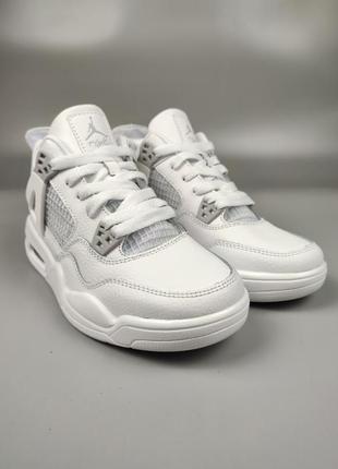 Кроссовки nike air jordan 4 retro white6 фото