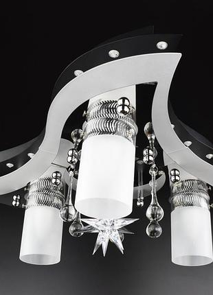 Люстра потолочная космос с цветной led подсветкой и авто отключением с пультом 31225/3+1 черный 20х50х50 см.