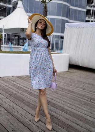 Штапель принт платьевое лето
