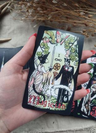 Гадальные карты таро кошек ведьмин кот witchy cat tarot таро с котиками котами размер стандартный2 фото