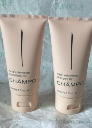 Champo pitta volumising shampoo&conditioner шампунь та кондиціонер для об'єму волосся, 2*50 мл