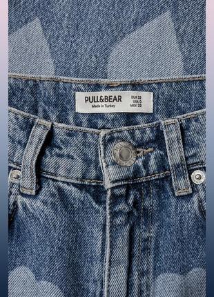 Джинсы прямые с высокой посадкой pull and bear jeans denim5 фото