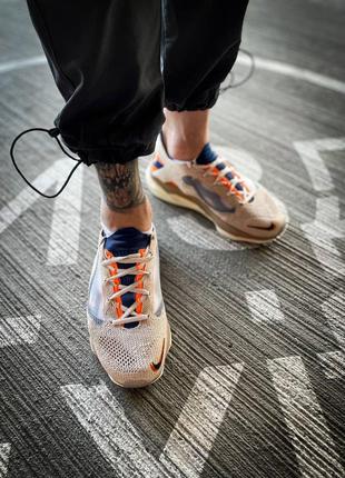 Мужские кроссовки nike spark flyknit hemp/total orange/college navy #найк5 фото