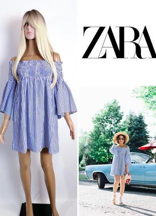 Великолепное платье в полоску из премиум коллекции zara1 фото