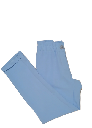 Штани із завищеною талією звужені донизу 7/8 з кишенями