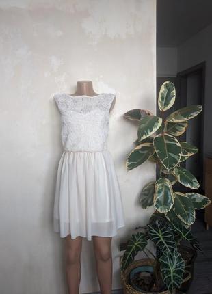 Ніжне плаття asos у квітку з фатину, розмір s, стан ідеальний2 фото