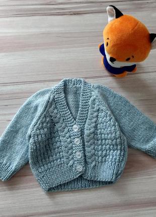 Кардиган, hand made, на 0-3мес 4