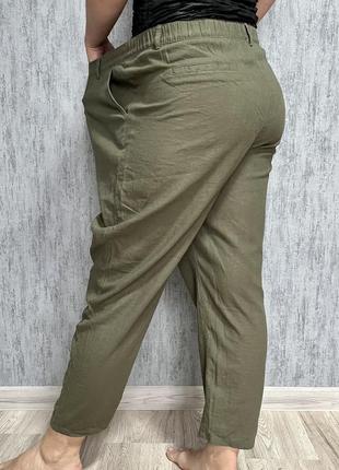 Эффектные брюки цвета хаки брюки гавайки