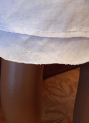 Натуральная льняная юбка на подкладке.6 фото