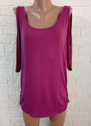 Трикотажная блузка с открытыми плечами в отличном состоянии 2xl