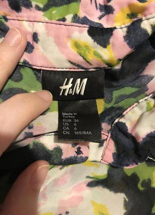 Рубашка в цветочный принт h&m s2 фото