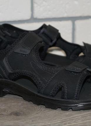 Сандалії чоловічі чорні на липучках2 фото