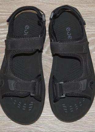 Сандалії чоловічі чорні на липучках3 фото