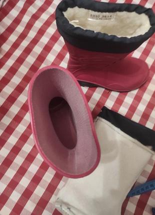 Гумові чоботи детские резиновые сапоги(чоботи) со съемным утеплителем на девочку impidimpi 246 фото