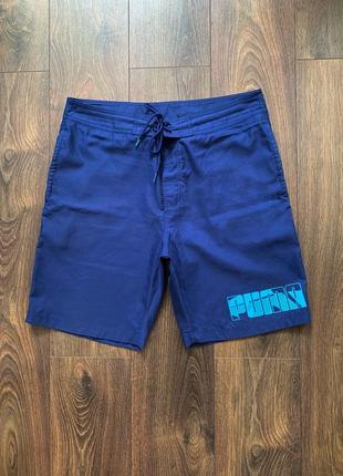 Шорты puma big logo blue shorts1 фото