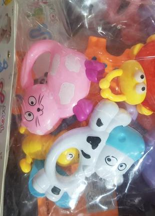 Набор погребушек 6шт. животного, зоопарк, африка, бряскальца, игрушки для самых...