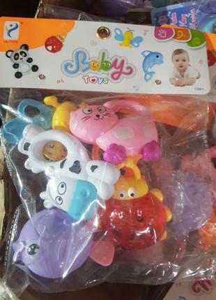 Набор погребушек 6шт. животного, зоопарк, африка, бряскальца, игрушки для самых...