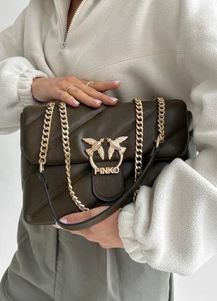 Женская сумка через плечо pinko puff green