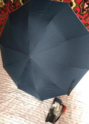 Зонт парасолька напівавтомат з малюнгом міста всередині7 фото