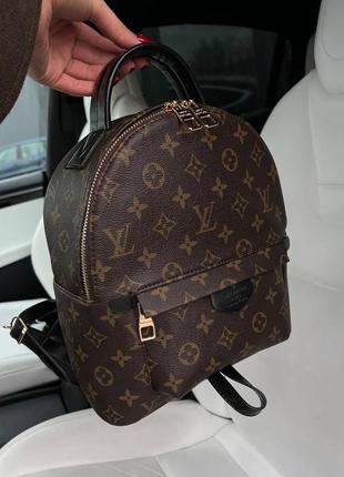 Женский рюкзак louis vuitton backpack brown black6 фото