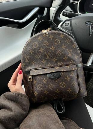 Женский рюкзак louis vuitton backpack brown black1 фото