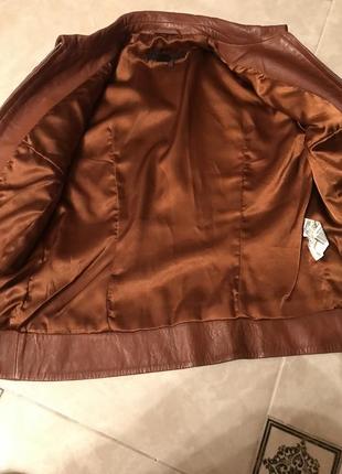 Распродажа!женская куртка из натуральной кожи 100% бренда zara5 фото
