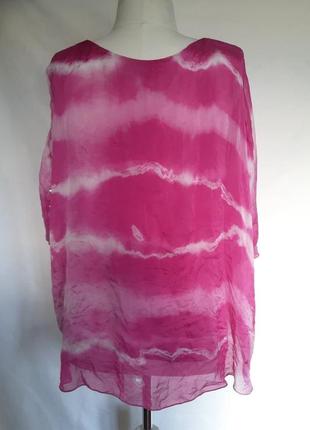 Віскоза/шовк. натуральна рожева шовкова віскозна блуза, блузка4 фото