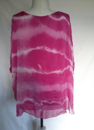 Віскоза/шовк. натуральна рожева шовкова віскозна блуза, блузка8 фото