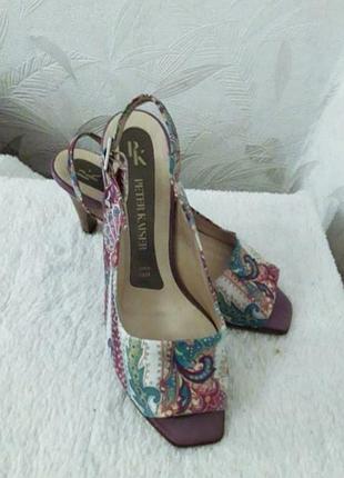 Изумительные кожаные босоножки, 37,5-38, натуральная кожа, peter kaiser