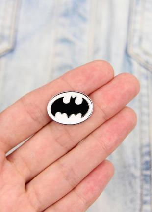 Значок пін бетмен, batman pin, брошка супергерой, емальована брошка, подарунок хлопцю